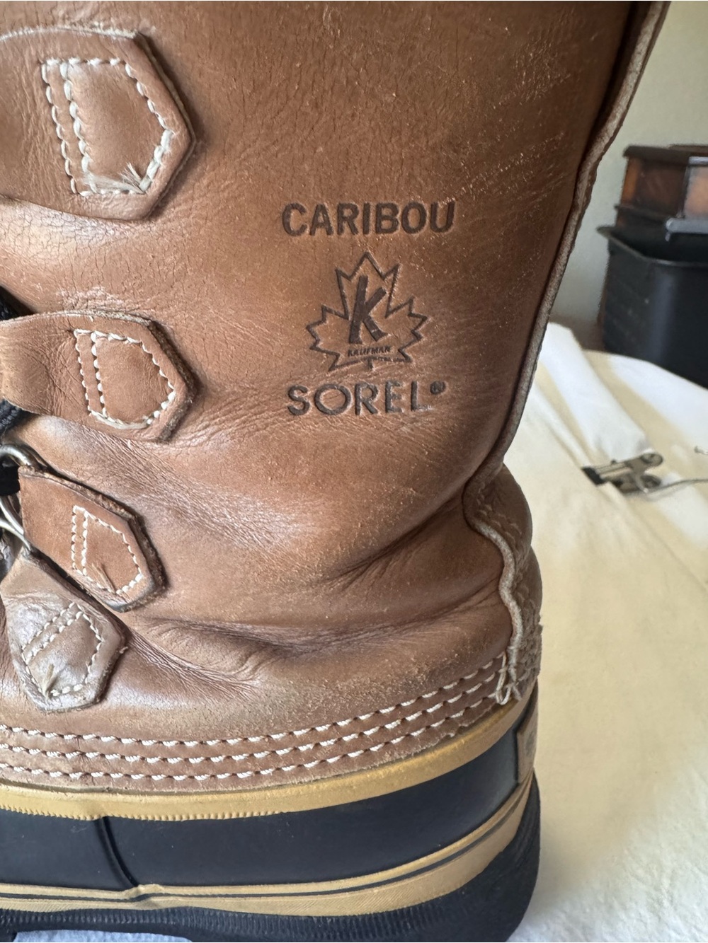 Sorel Women's Winter Lace-Up Boots Vintage Kaufman Caribou Made in Canada - Picture 3 of 10